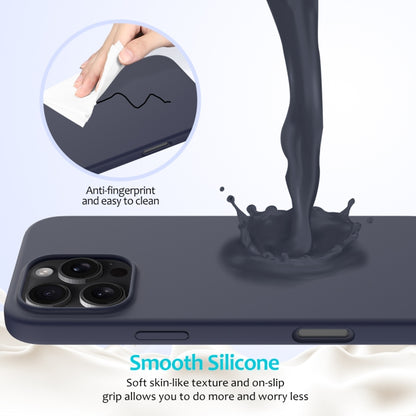 For iPhone 16 Pro Solid Color Silicone Phone Case(Midnight Blue) - More iPhone Cases by buy2fix | Online Shopping UK | buy2fix