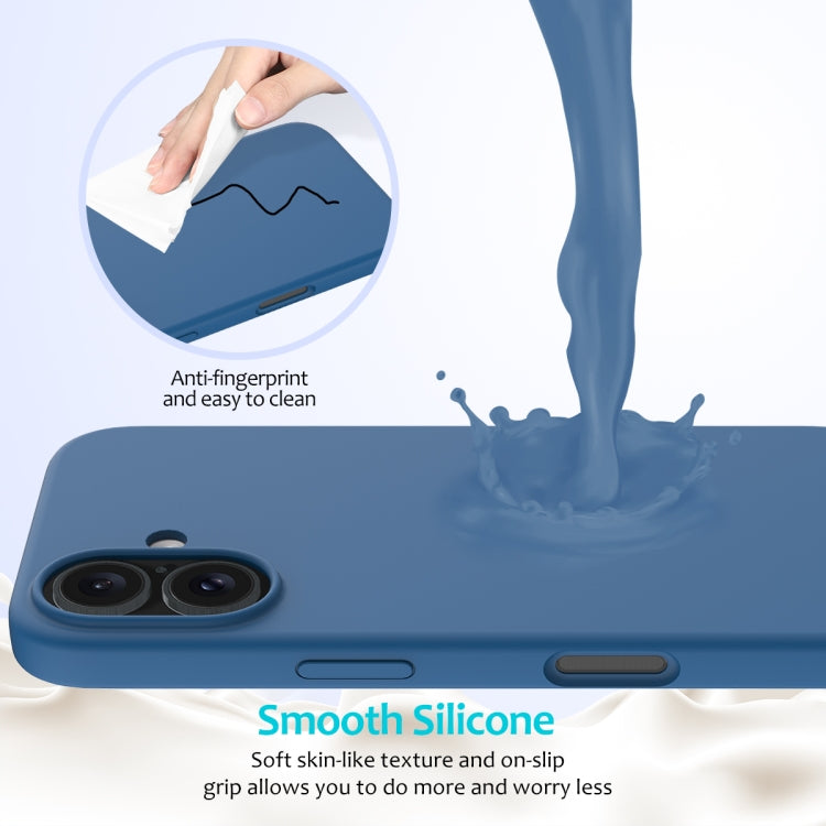 For iPhone 16 Plus Solid Color Silicone Phone Case(Cobalt Blue) - More iPhone Cases by buy2fix | Online Shopping UK | buy2fix