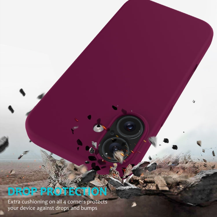 For iPhone 16 Solid Color Silicone Phone Case(Violet) - More iPhone Cases by buy2fix | Online Shopping UK | buy2fix