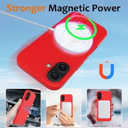 For iPhone 16 Plus Shockproof Silicone Magsafe Phone Case(Red) - iPhone 16 Plus Cases by buy2fix | Online Shopping UK | buy2fix