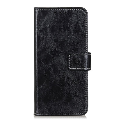 For iPhone 16 Pro Retro Crazy Horse Texture Horizontal Flip Leather Phone Case(Black) - iPhone 16 Pro Cases by buy2fix | Online Shopping UK | buy2fix