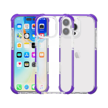 For iPhone 16 Pro Max Four-corner Shockproof TPU + Acrylic Phone Case(Purple) - iPhone 16 Pro Max Cases by buy2fix | Online Shopping UK | buy2fix