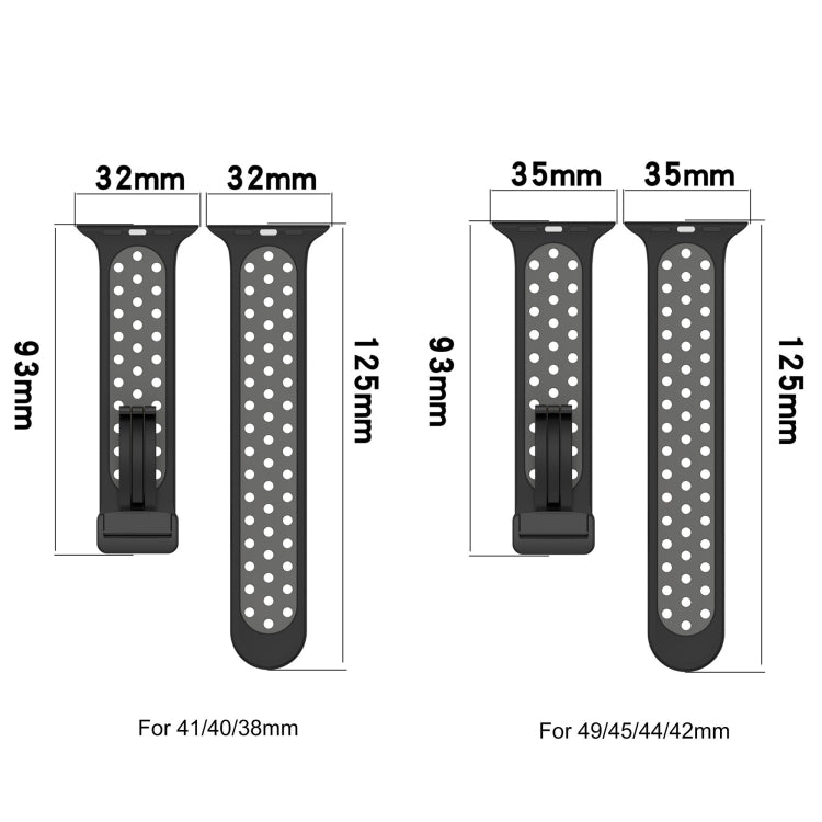 For Apple Watch Series 9 45mm Magnetic Buckle Silicone Watch Band(Olive Black) - Watch Bands by buy2fix | Online Shopping UK | buy2fix