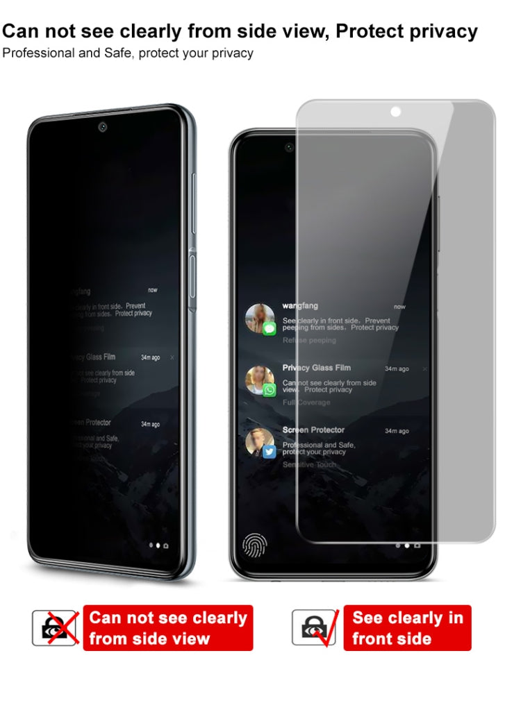 For Xiaomi Redmi Note 9S IMAK Anti-spy Tempered Glass Film -  by imak | Online Shopping UK | buy2fix