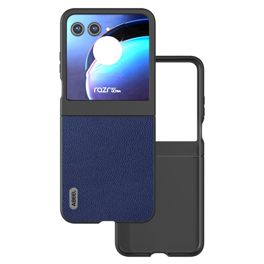 For Motorola Razr 50 ABEEL Black Edge Genuine Mino Phone Case(Royal Blue) - Motorola Cases by buy2fix | Online Shopping UK | buy2fix