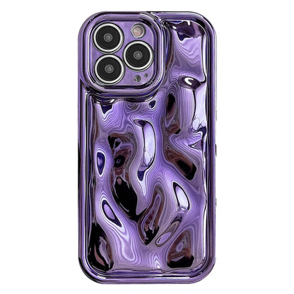 For iPhone 16 Pro Max Electroplating Meteorite Texture TPU Phone Case(Purple) - iPhone 16 Pro Max Cases by buy2fix | Online Shopping UK | buy2fix