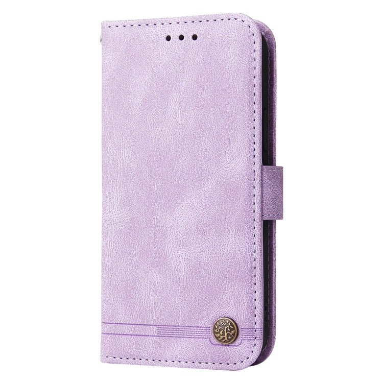 For Google Pixel 9 Skin Feel Life Tree Metal Button Leather Phone Case(Purple) - Google Cases by buy2fix | Online Shopping UK | buy2fix