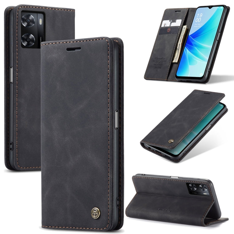 For OPPO A57 4G Global/A57S 4G Global/A77 4G Global CaseMe 013 Multifunctional Horizontal Flip Leather Phone Case(Black) - OPPO Cases by CaseMe | Online Shopping UK | buy2fix