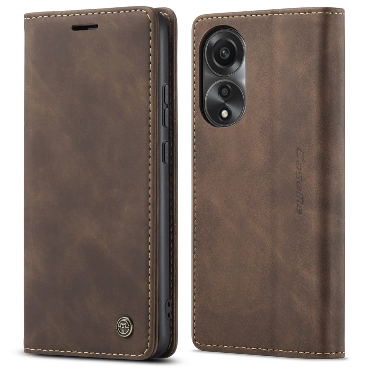 For OPPO A78 4G CaseMe 013 Multifunctional Horizontal Flip Leather Phone Case(Coffee) - OPPO Cases by CaseMe | Online Shopping UK | buy2fix