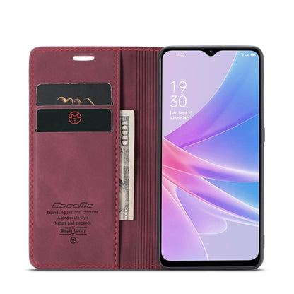 For OPPO A58 5G / A58X 5G CaseMe 013 Multifunctional Horizontal Flip Leather Phone Case(Wine Red) - OPPO Cases by CaseMe | Online Shopping UK | buy2fix