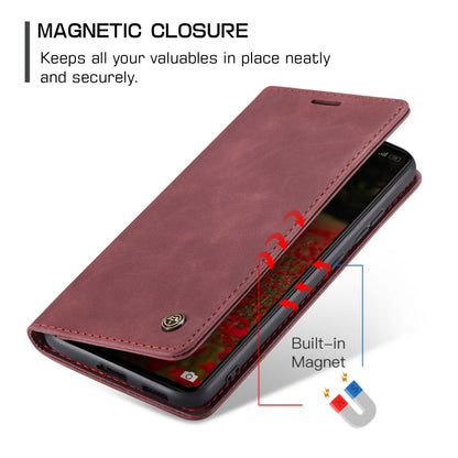 For Xiaomi Redmi Note 13 Pro 5G CaseMe 013 Multifunctional Horizontal Flip Leather Phone Case(Wine Red) - Xiaomi Cases by CaseMe | Online Shopping UK | buy2fix