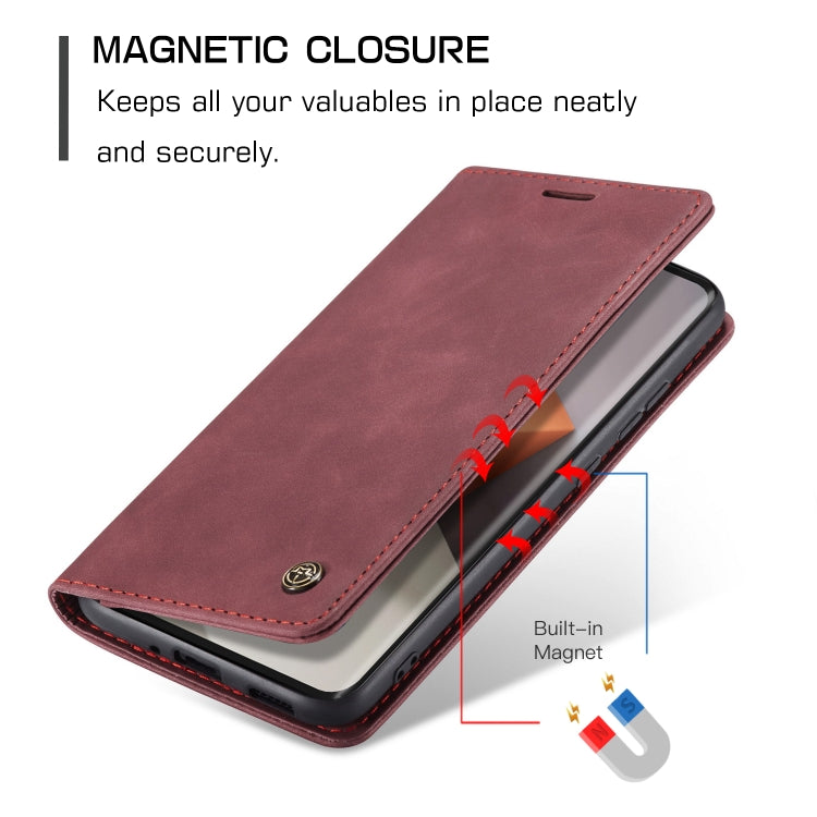 For Xiaomi Redmi Note 13 Pro+ CaseMe 013 Multifunctional Horizontal Flip Leather Phone Case(Wine Red) - Note 13 Pro+ Cases by CaseMe | Online Shopping UK | buy2fix