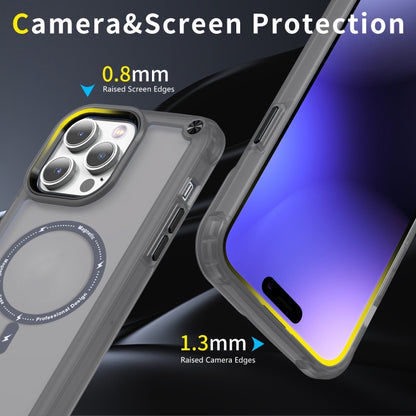 For iPhone 16 Pro Skin Feel TPU + PC MagSafe Magnetic Phone Case(Transparent Black) - iPhone 16 Pro Cases by buy2fix | Online Shopping UK | buy2fix