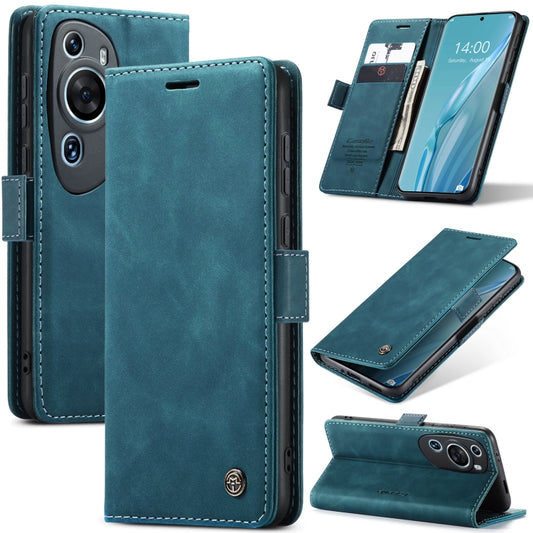 For Huawei P60 Art CaseMe 013 Multifunctional Horizontal Flip Leather Phone Case(Blue) - Huawei Cases by CaseMe | Online Shopping UK | buy2fix