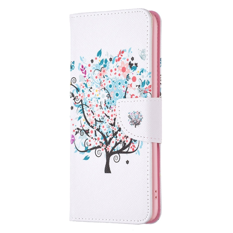 For iPhone 16 Pro Colored Drawing Pattern Leather Phone Case(Tree) - iPhone 16 Pro Cases by buy2fix | Online Shopping UK | buy2fix