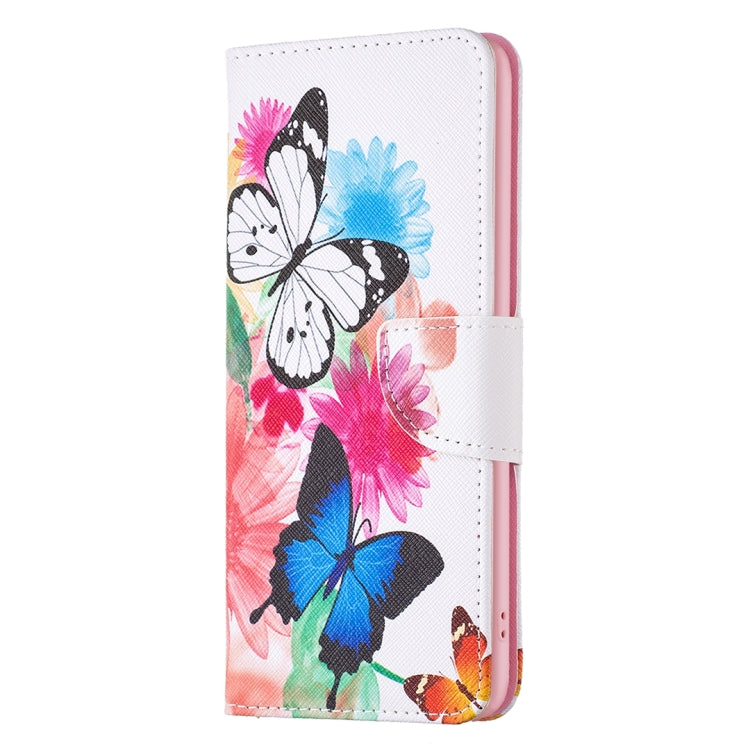 For iPhone 16 Colored Drawing Pattern Leather Phone Case(Butterflies) - iPhone 16 Cases by buy2fix | Online Shopping UK | buy2fix