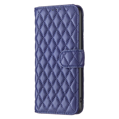 For iPhone 16 Pro Diamond Lattice Wallet Flip Leather Phone Case(Blue) - iPhone 16 Pro Cases by buy2fix | Online Shopping UK | buy2fix