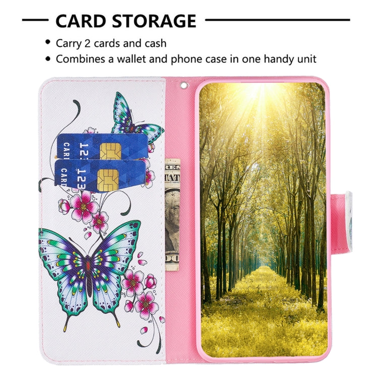 For iPhone 16 Colored Drawing Pattern Flip Leather Phone Case(Flowers Butterfly) - iPhone 16 Cases by buy2fix | Online Shopping UK | buy2fix