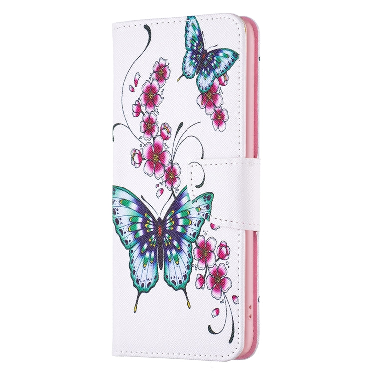 For iPhone 16 Plus Colored Drawing Pattern Flip Leather Phone Case(Flowers Butterfly) - iPhone 16 Plus Cases by buy2fix | Online Shopping UK | buy2fix