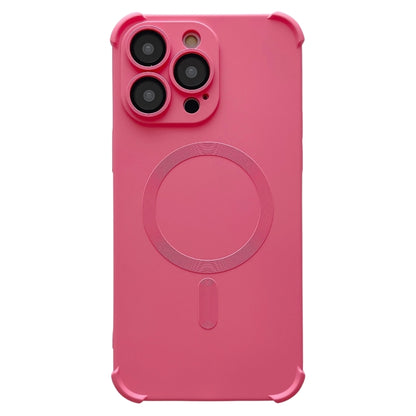 For iPhone 15 Pro Four-corner Shockproof Skin Feel MagSafe Magnetic Phone Case(Pink) - iPhone 15 Pro Cases by buy2fix | Online Shopping UK | buy2fix