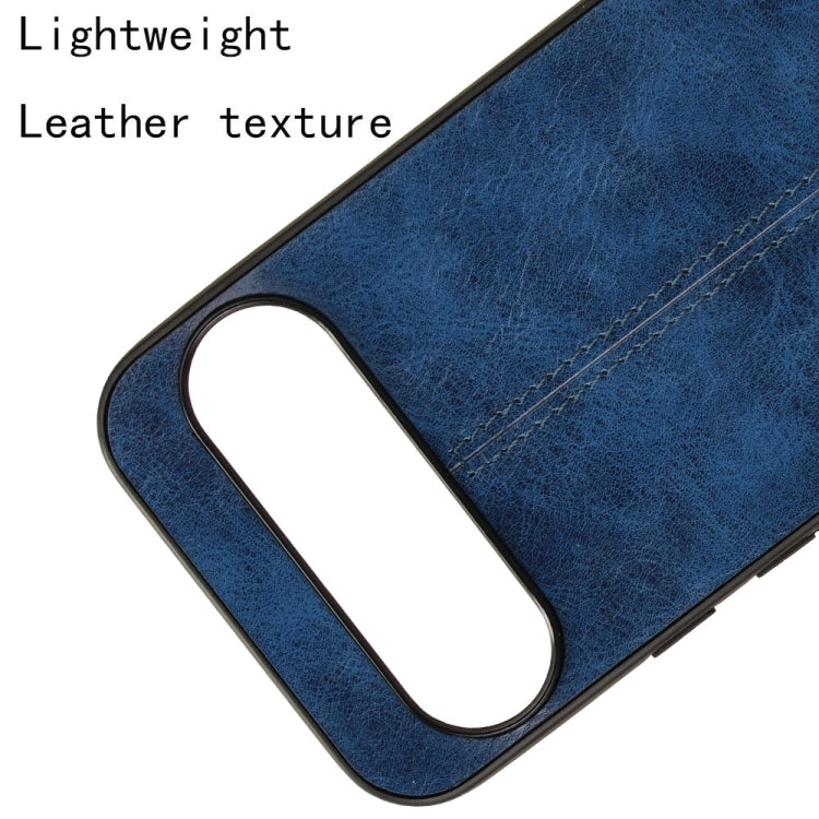 For Google Pixel 9 Pro XL Cow Pattern Sewing Back Cover Phone Case(Blue) - Google Cases by buy2fix | Online Shopping UK | buy2fix