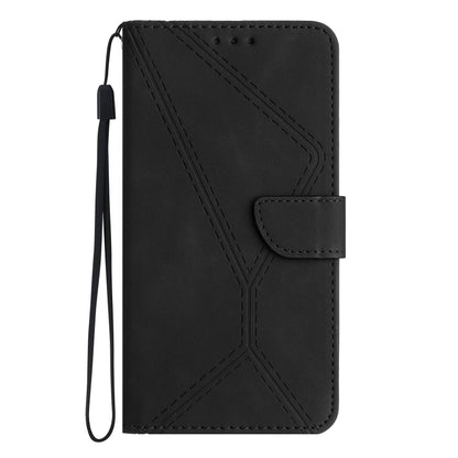 For OnePlus 12 5G Global Stitching Embossed Leather Phone Case(Black) - OnePlus Cases by buy2fix | Online Shopping UK | buy2fix