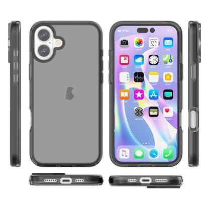 For iPhone 16 Plus Shockproof Terminator Transparent Phone Case(Grey) - iPhone 16 Plus Cases by buy2fix | Online Shopping UK | buy2fix