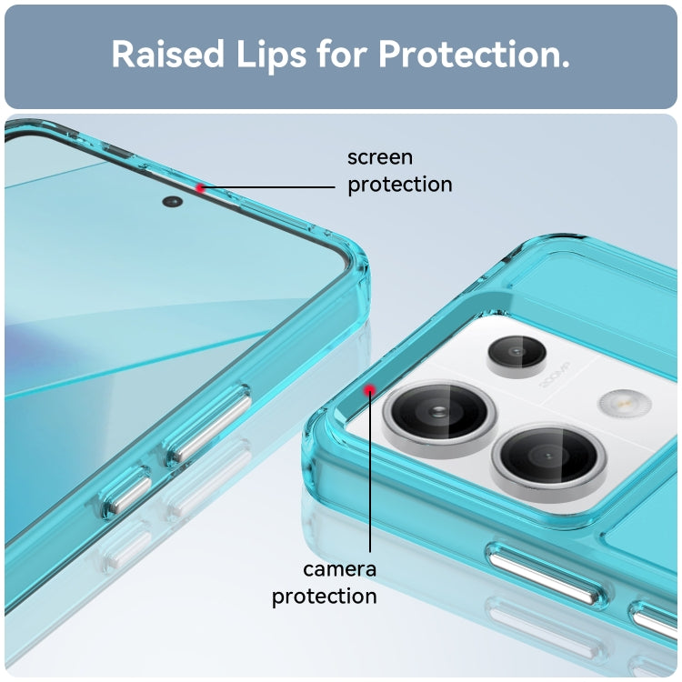 For Xiaomi Redmi Note 13 Pro 5G Candy Series TPU Phone Case(Transparent Blue) - Note 13 Pro Cases by buy2fix | Online Shopping UK | buy2fix