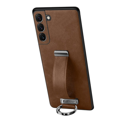 For Samsung Galaxy S24+ 5G SULADA PC + Leather Texture Skin Feel Shockproof Phone Case(Brown) - Galaxy S24+ 5G Cases by SULADA | Online Shopping UK | buy2fix