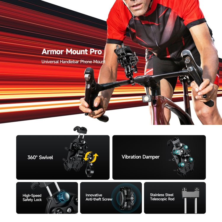 Ulefone Armor Mount Pro Universal Bicycle Handle Phone Holder(Black) - Holders by Ulefone | Online Shopping UK | buy2fix