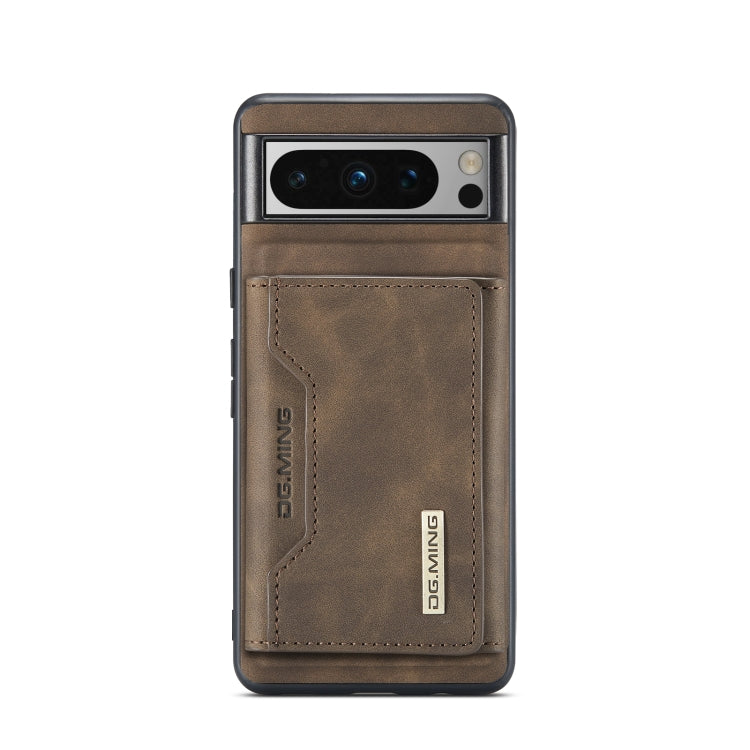 For Google Pixel 8 Pro DG.MING M2 Series 3-Fold Multi Card Bag + Magnetic Phone Case(Coffee) - Google Cases by DG.MING | Online Shopping UK | buy2fix