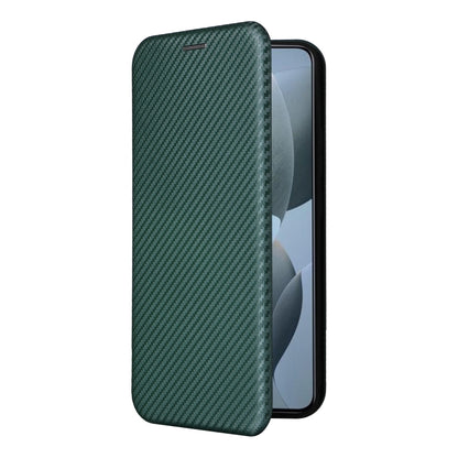 For Xiaomi Redmi K70E 5G Carbon Fiber Texture Flip Leather Phone Case(Green) - K70E Cases by buy2fix | Online Shopping UK | buy2fix