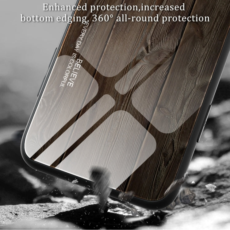 For iPhone 16 Pro Max Wood Grain Glass Phone Case(Black) - iPhone 16 Pro Max Cases by buy2fix | Online Shopping UK | buy2fix