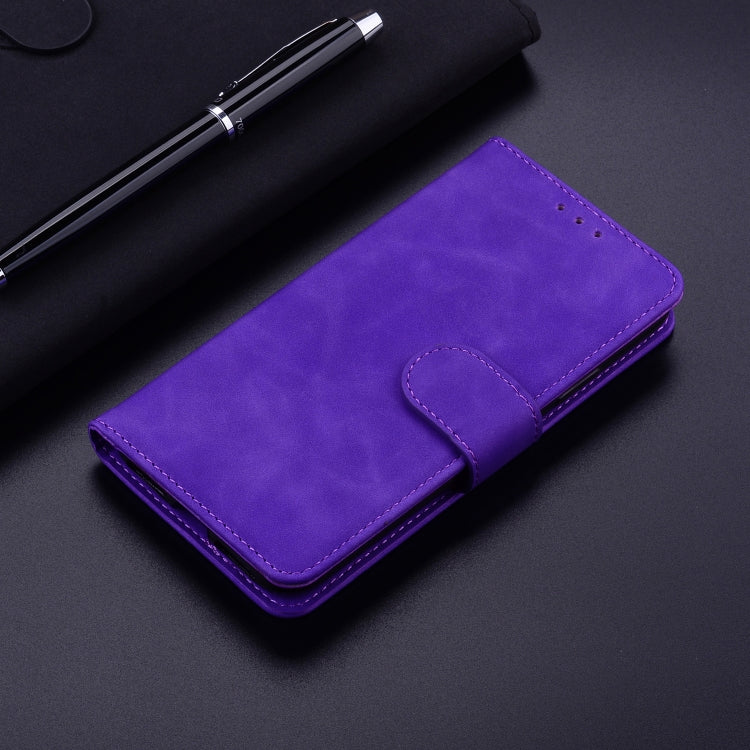 For Xiaomi Redmi K70E / Poco X6 Pro Skin Feel Pure Color Flip Leather Phone Case(Purple) - K70E Cases by buy2fix | Online Shopping UK | buy2fix