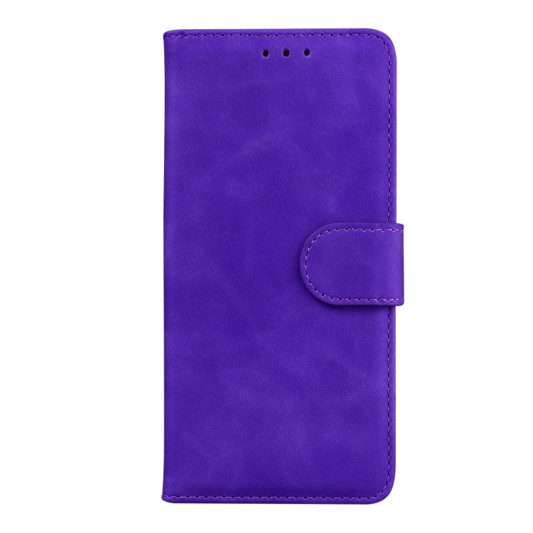 For Xiaomi Redmi K70E / Poco X6 Pro Skin Feel Pure Color Flip Leather Phone Case(Purple) - K70E Cases by buy2fix | Online Shopping UK | buy2fix