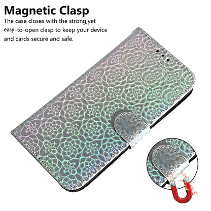 For Samsung Galaxy S23 FE 5G Colorful Magnetic Buckle Leather Phone Case(Silver) - Galaxy S23 FE 5G Cases by buy2fix | Online Shopping UK | buy2fix