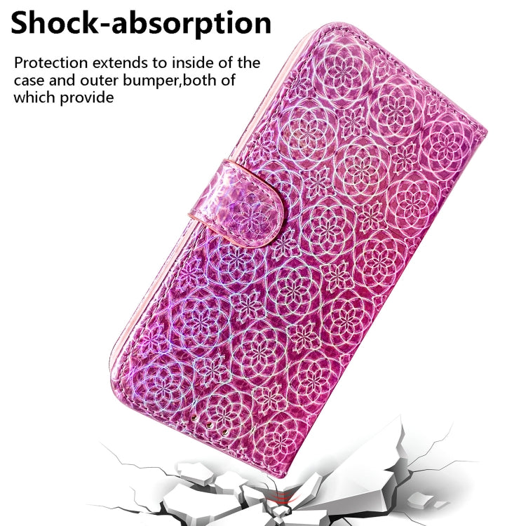 For Samsung Galaxy M55 Colorful Magnetic Buckle Leather Phone Case(Pink) - Galaxy Phone Cases by buy2fix | Online Shopping UK | buy2fix