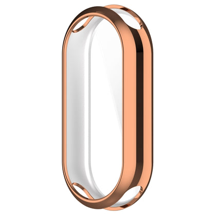 For Xiaomi Mi Band 8 Full Coverage TPU Electroplating Watch Protective Case(Rose Gold) - Watch Cases by buy2fix | Online Shopping UK | buy2fix