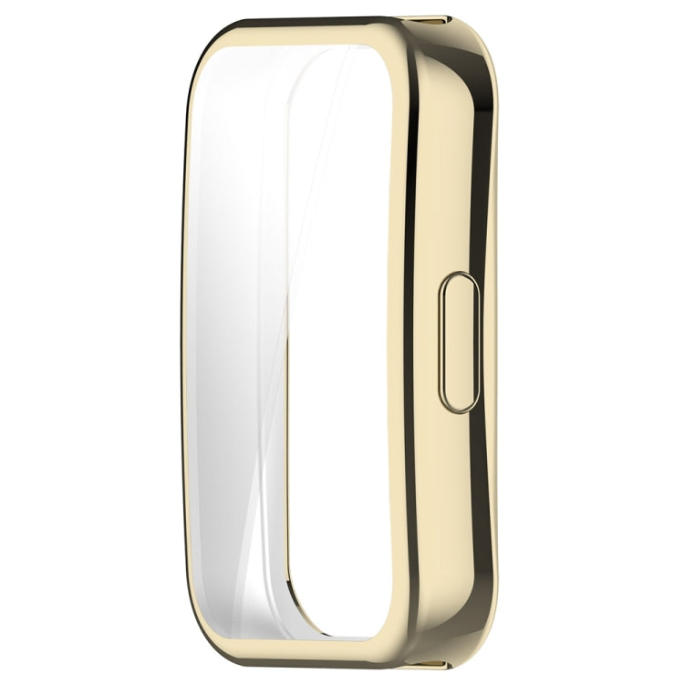 For Huawei Band 8 Full Coverage TPU Electroplating Watch Protective Case(Light Gold) - Watch Cases by buy2fix | Online Shopping UK | buy2fix