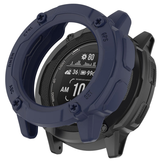 For Garmin Instinct 2X Armor Hollow Watch Protective Case(Midnight Blue) - Watch Cases by buy2fix | Online Shopping UK | buy2fix