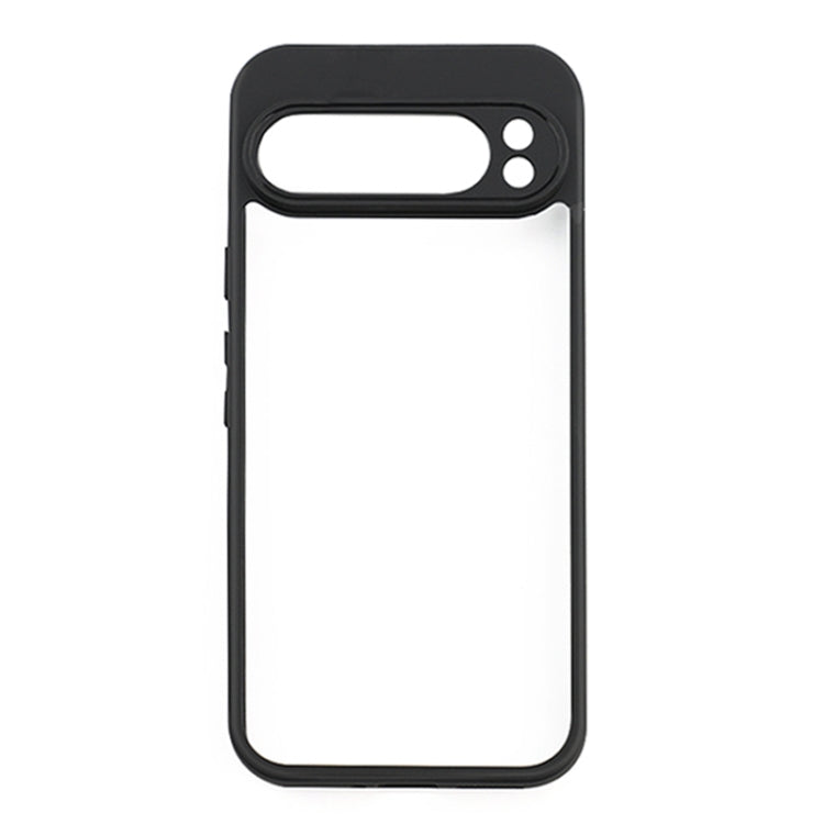 For Google Pixel 9 Frosted TPU + Transparent PC Phone Case(Black) - Google Cases by buy2fix | Online Shopping UK | buy2fix