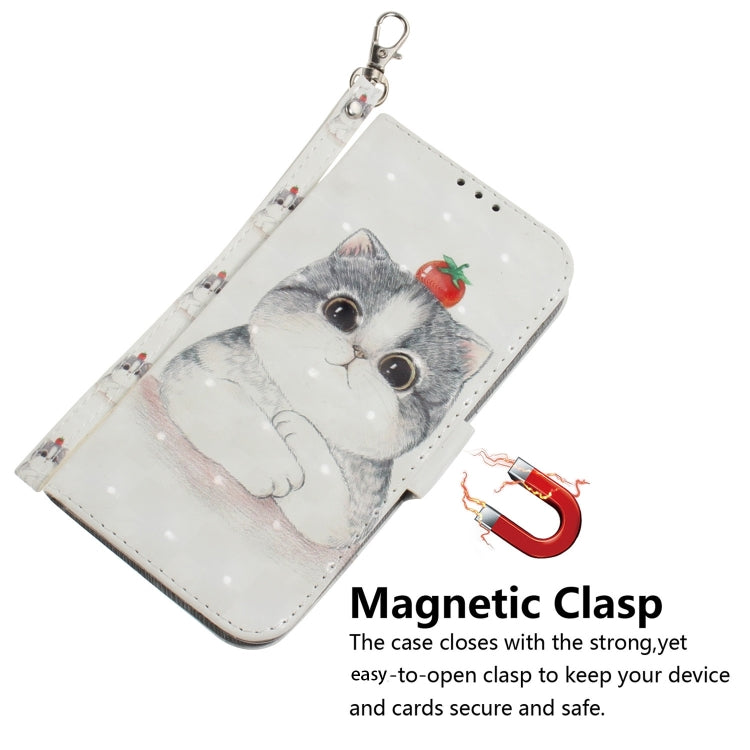 For iPhone 16 Pro Max 3D Colored Horizontal Flip Leather Phone Case(Cute Cat) - iPhone 16 Pro Max Cases by buy2fix | Online Shopping UK | buy2fix