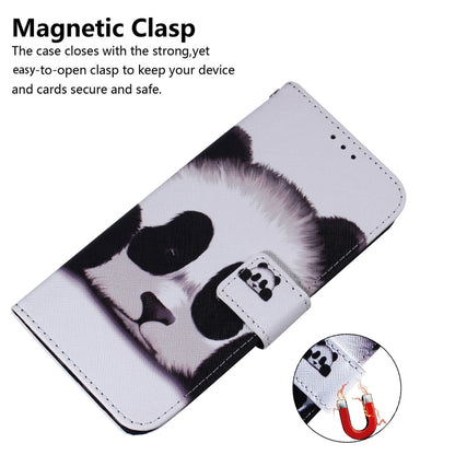 For iPhone 16 Pro Max Coloured Drawing Flip Leather Phone Case(Panda) - iPhone 16 Pro Max Cases by buy2fix | Online Shopping UK | buy2fix