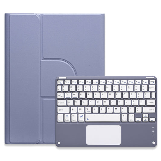 For iPad 10th Gen 10.9 2022 Square Button 360 Degree Rotatable Bluetooth Keyboard Leather Case with Touchpad(Lavender Purple) - Universal by buy2fix | Online Shopping UK | buy2fix