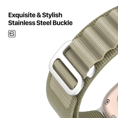 For Apple Watch Series 4 40mm DUX DUCIS GS Series Nylon Loop Watch Band(Olive) - Watch Bands by DUX DUCIS | Online Shopping UK | buy2fix