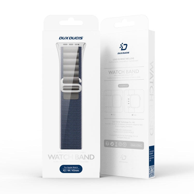 For Apple Watch Series 3 42mm DUX DUCIS GS Series Nylon Loop Watch Band(Blue) - Watch Bands by DUX DUCIS | Online Shopping UK | buy2fix