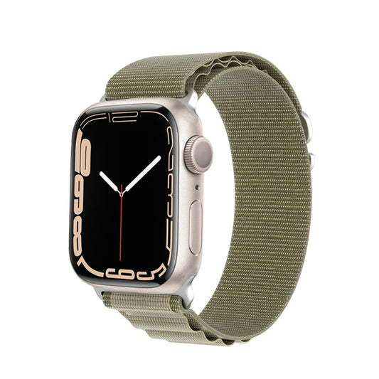 For Apple Watch 38mm DUX DUCIS GS Series Nylon Loop Watch Band(Olive) - Watch Bands by DUX DUCIS | Online Shopping UK | buy2fix