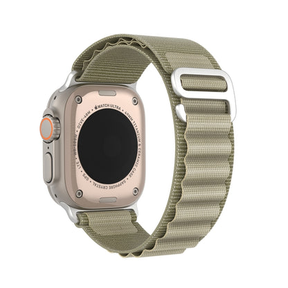 For Apple Watch Series 9 45mm DUX DUCIS GS Series Nylon Loop Watch Band(Olive) - Watch Bands by DUX DUCIS | Online Shopping UK | buy2fix