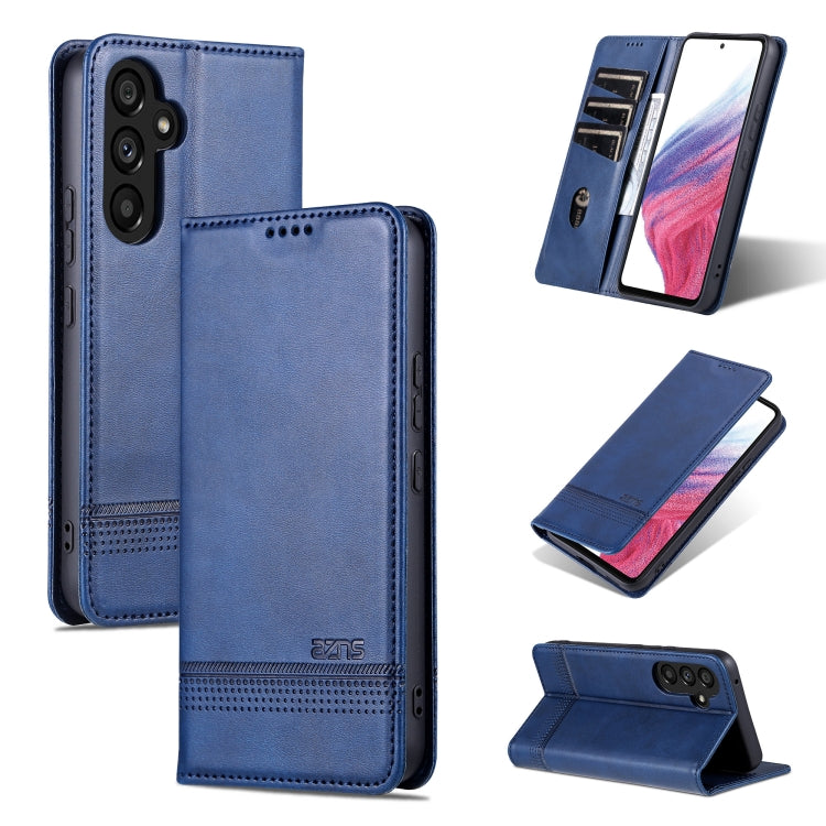 For Samsung Galaxy S23 FE 5G AZNS Magnetic Calf Texture Flip Leather Phone Case(Dark Blue) - Galaxy S23 FE 5G Cases by AZNS | Online Shopping UK | buy2fix