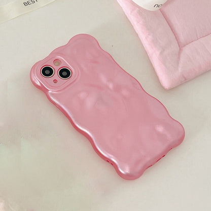 For iPhone 16 Pro Wave Bubbles TPU Phone Case(Pearlescent Pink) - iPhone 16 Pro Cases by buy2fix | Online Shopping UK | buy2fix